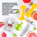 Youth and Tonic natural cardiovascular wellness supplement showing safety seal and capsule count details
