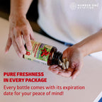 Number One Nutrition blood pressure support bottle back view with safety warnings