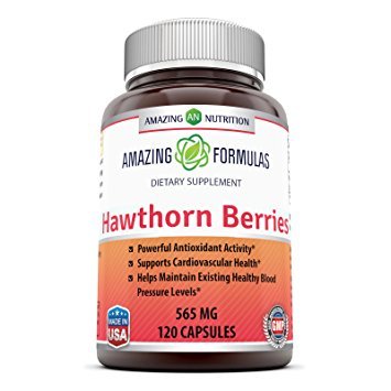 Amazing Nutrition pure hawthorn berry extract 565 milligrams non-GMO product label