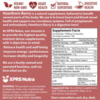 Top angle view of the sealed top lid of the XPRS Nutra Pure Hawthorn Berry Extract supplement container.