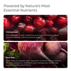 Livingood Daily Blood Pressure Support supplement facts highlighting beetroot and magnesium content