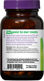 Side angle of non-GMO certified organic hawthorn berry and flower capsules