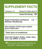 KingHealth Tulsi tincture bottle packaging for stress relief