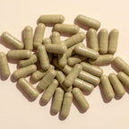 Plant Therapy Holy Basil capsules bottle with standardized 2.5 percent ursolic acid label