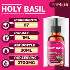 Tenmido 7 In 1 Holy Basil Tincture dropper usage demonstration