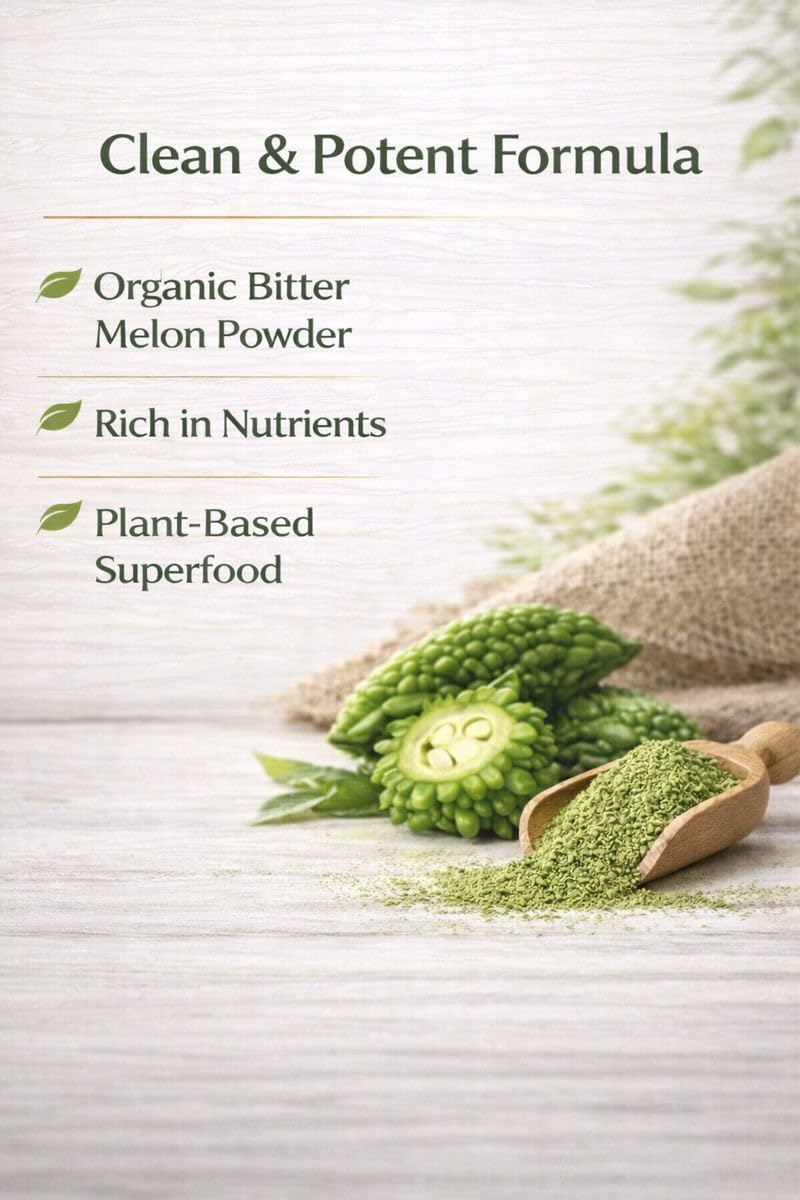 Peakright Bitter Melon pure organic wellness supplement container side view