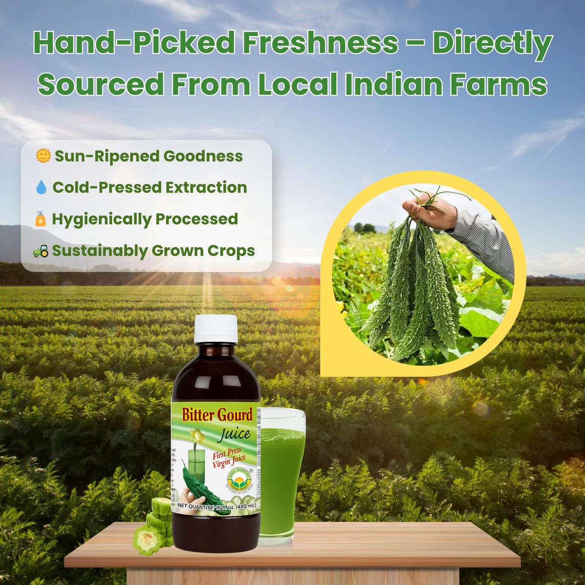 Basic Ayurveda liquid herbal drink nutritional facts side panel view