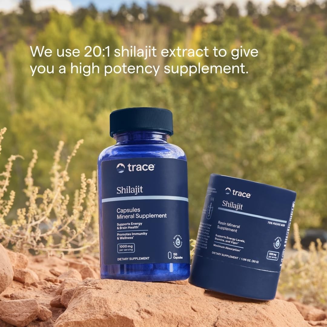 Trace Minerals capsule bottle highlighting fulvic acid benefits