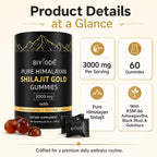 Vegan non GMO Biyode Himalayan shilajit with ashwagandha daily health supplement packaging.