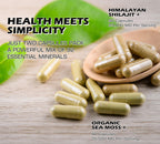 Authentic USA imported DLNIA shilajit and sea moss multi mineral capsules for daily energy
