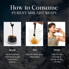 Pure Himalayan Shilajit one ounce container with detailed ingredient information label