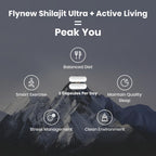 Flynew Shilajit Ultra sixty capsules dietary supplement for stamina and vitality