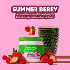 Nutrient dense imported green superfood supplement container displayed on a clean background.