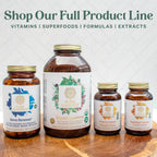 Pure Synergy Organic Superfood Powder 12.5 Ounce packaging showing manufacturing and B Corp details