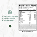 Probase Sports Nutrition four month supply bottle showing plant protein and chlorophyll benefits.