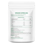 Veloto Organic Spirulina Powder showing nutritional information and vegan protein benefits