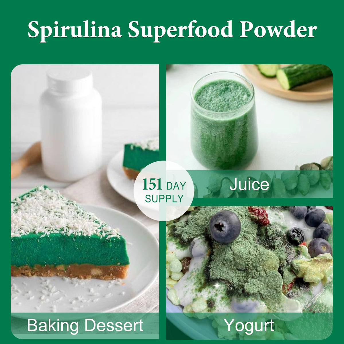 Veloto Organic Spirulina 16 ounce pouch highlighting USDA organic certification logo