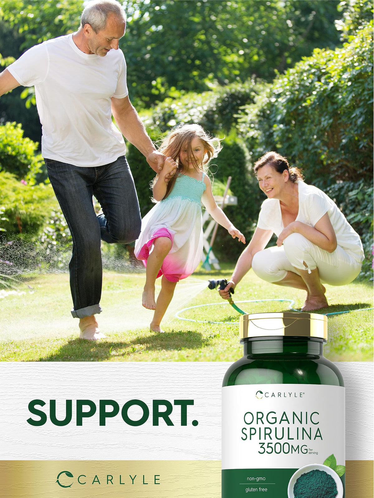 Carlyle clean plant based protein algae supplement side label information