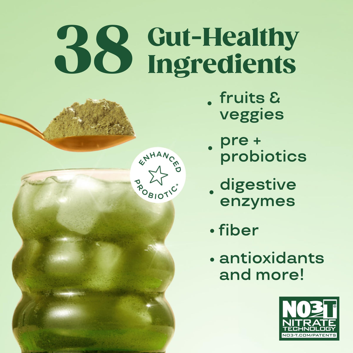 Sugar free strawberry kiwi flavored daily greens powder supplement