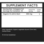 Khroma Herbal Products Hypericum Perforatum nutritional facts label layout