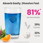 Healthbiotics NoMoreDrinks orange flavor anti craving tablets dissolved in water