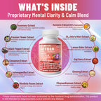 Side angle of Vyxion Saffron complex dietary supplement bottle highlighting non-GMO and vegan features