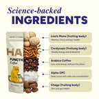 Habit One Arabica mushroom coffee nutrition facts and ingredients label
