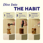 Habit One premium dark roast coffee powder for focus and energy
