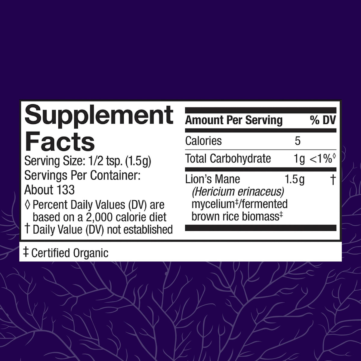 Host Defense brain health mushroom powder container top angle view