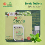 Keto diet approved zero calorie stevia sweetener tablets next to natural ingredients