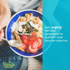 USDA certified organic stevia and erythritol blend close up of white powder sweetener