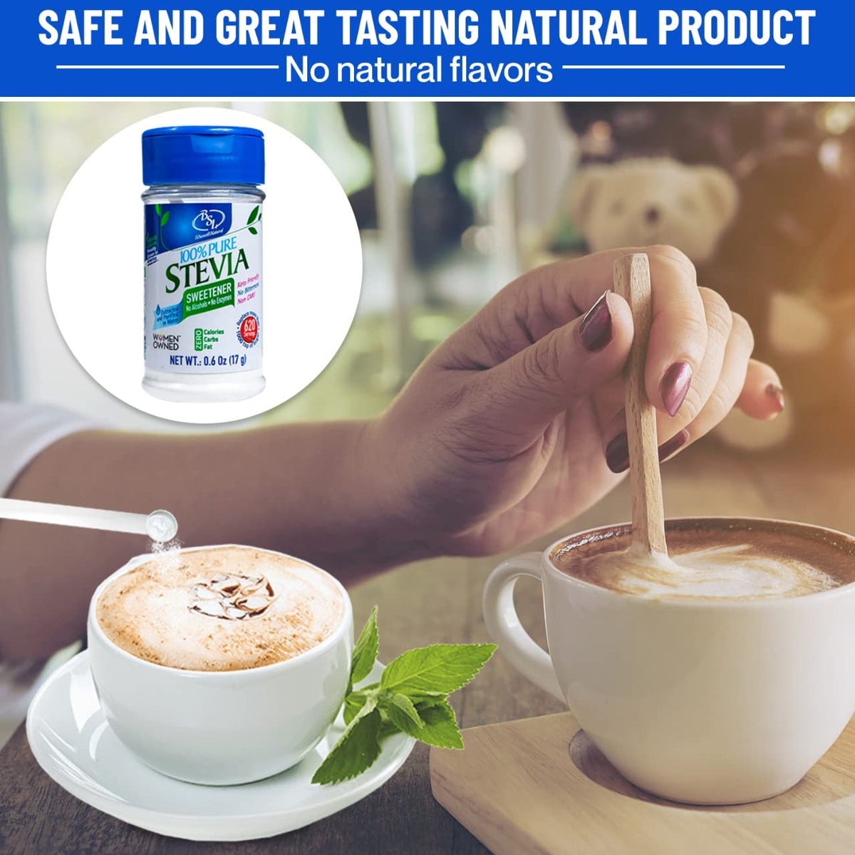 Authentic USA imported zero calorie natural sweetener powder for diabetic and keto diets