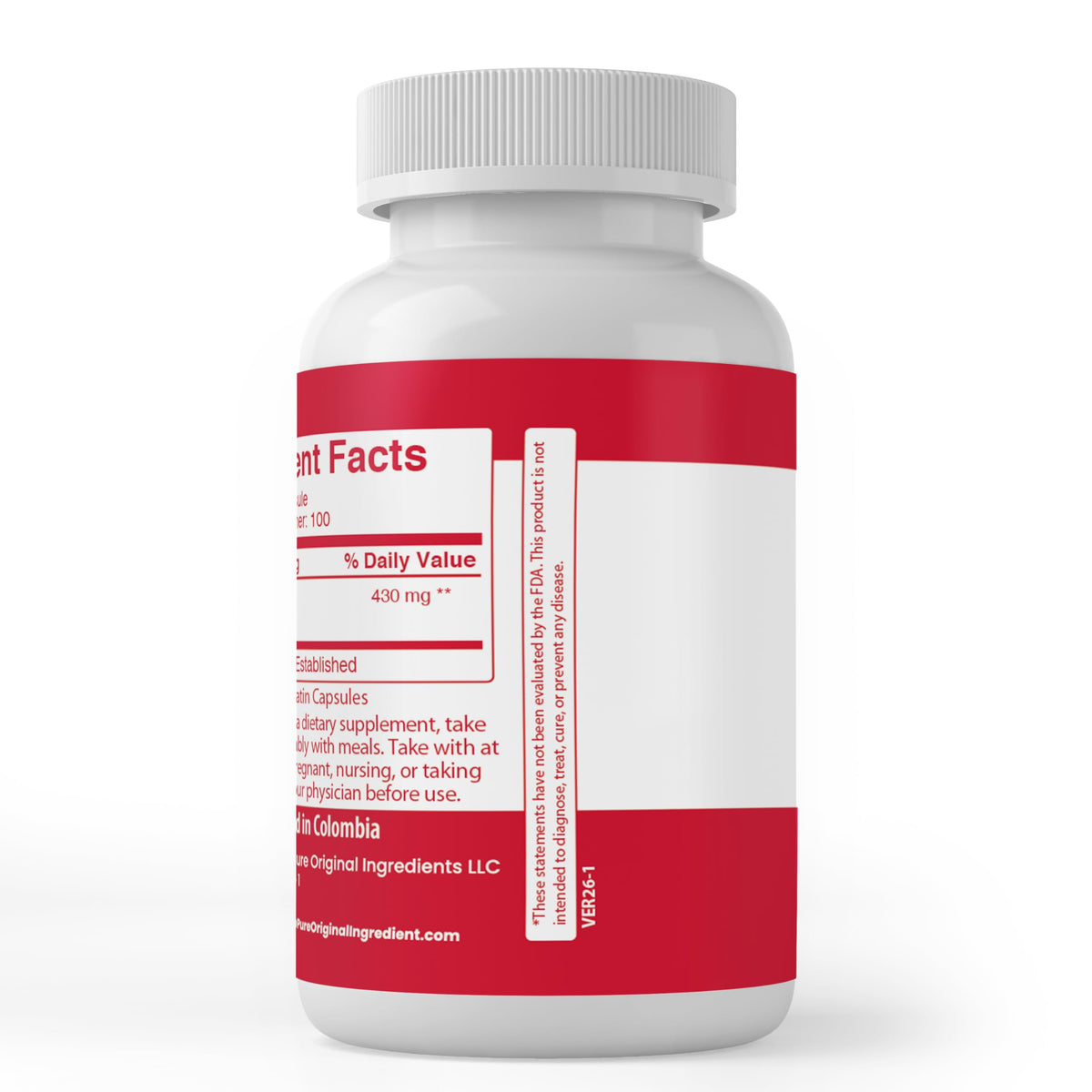 Pure Original Ingredients Tribulus Terrestris lab verified herbal extract label
