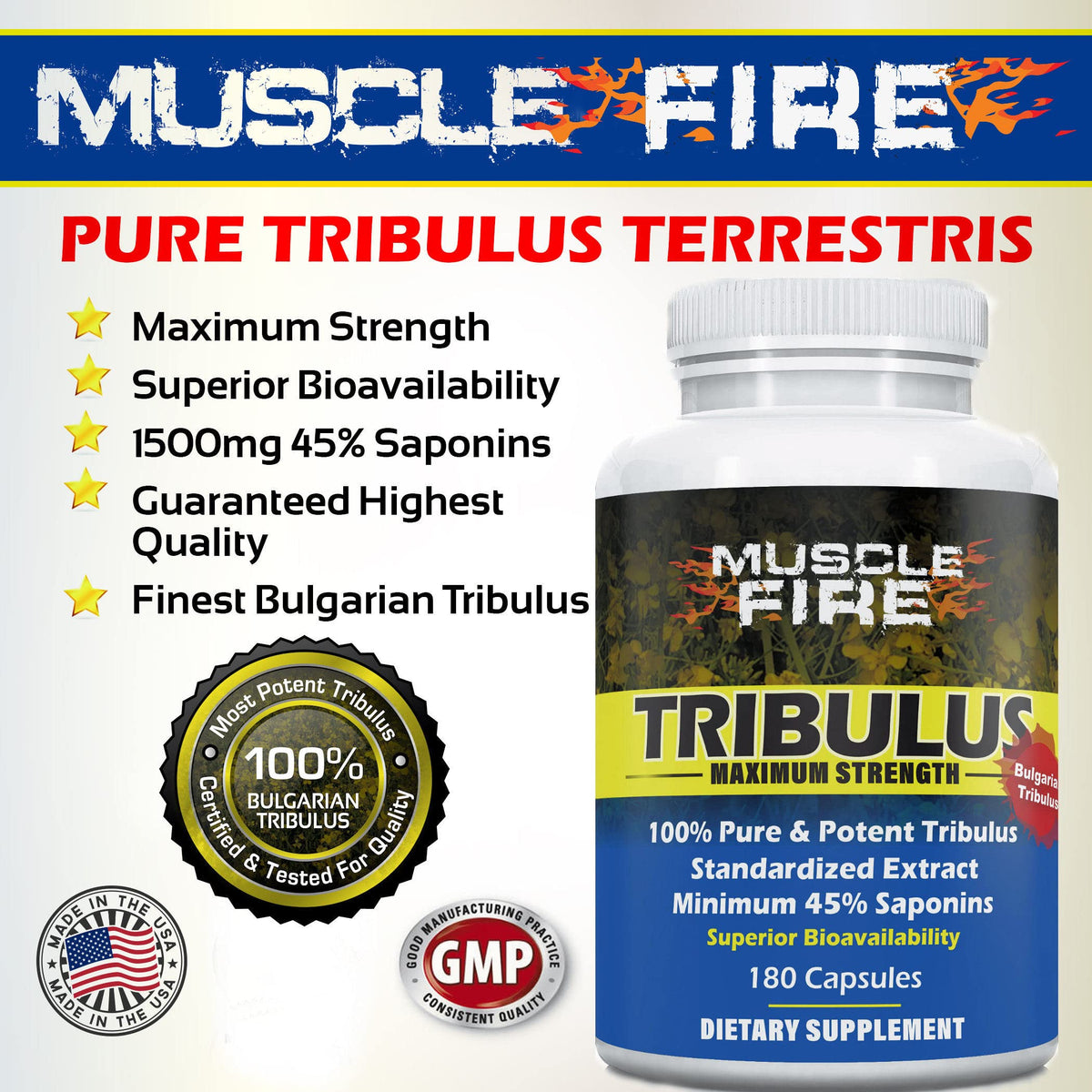 Authentic USA imported Herbal Nutrition Tribulus Terrestris 1500mg