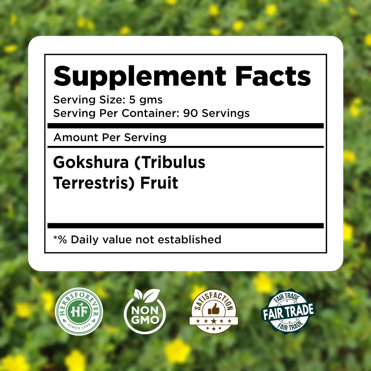 HerbsForever Gokshura 454 gram supplement packaging