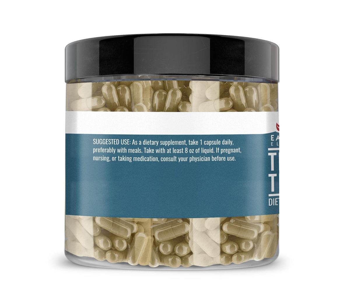 Side view of Earthborn Elements Tribulus Terrestris 200 count bottle