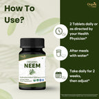 Organic Spree Neem 120 Vegan Tablets Back Packaging