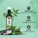 Garden Of Nutrition Neem Karela Jamun Juice herbal ingredients display