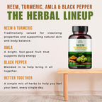 Hebhac Herbs Neem Turmeric Amla Black Pepper Capsules Ingredients