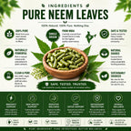 Organic Aura Neem Capsules pure raw whole leaf bottle