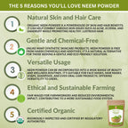 USDA certified organic neem leaf powder packet