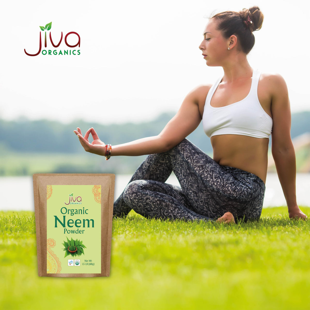 Jiva Organics Organic Neem Leaf Powder Resealable Bag Seal