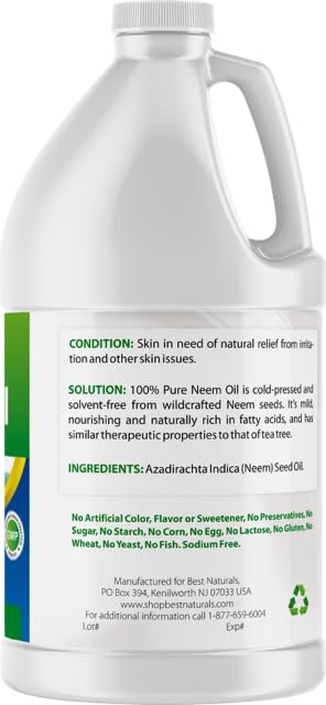 Best Naturals pure neem oil for gardening and pest control
