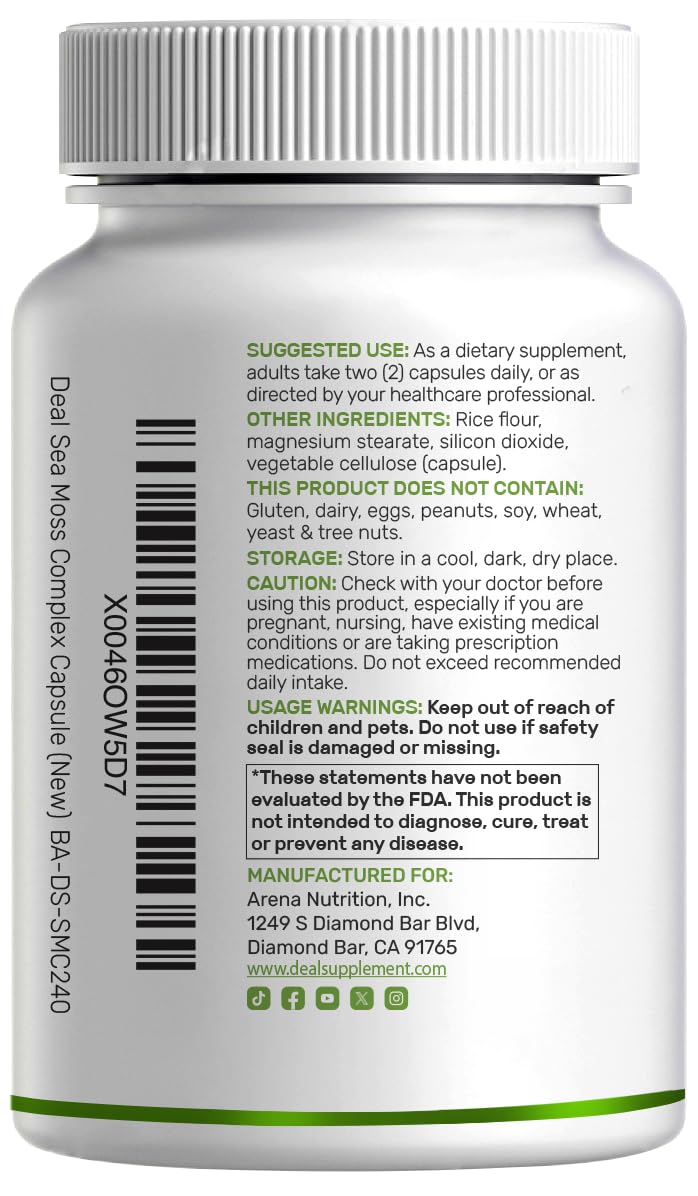 Deal Supplement Irish Sea Moss imported USA health product