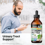 Bio Krauter Stinging Nettle liquid supplement bottle showing the alcohol free formula details