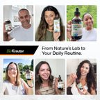 Back label of Bio Krauter Stinging Nettle Tincture displaying supplement facts and ingredients