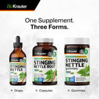 Bio Krauter Stinging Nettle Root extract bottle highlighting the advanced absorption technology
