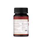 Close up shot of Organic Spree Triphala herbal supplement highlighting full supplement facts and 1200mg serving size details.