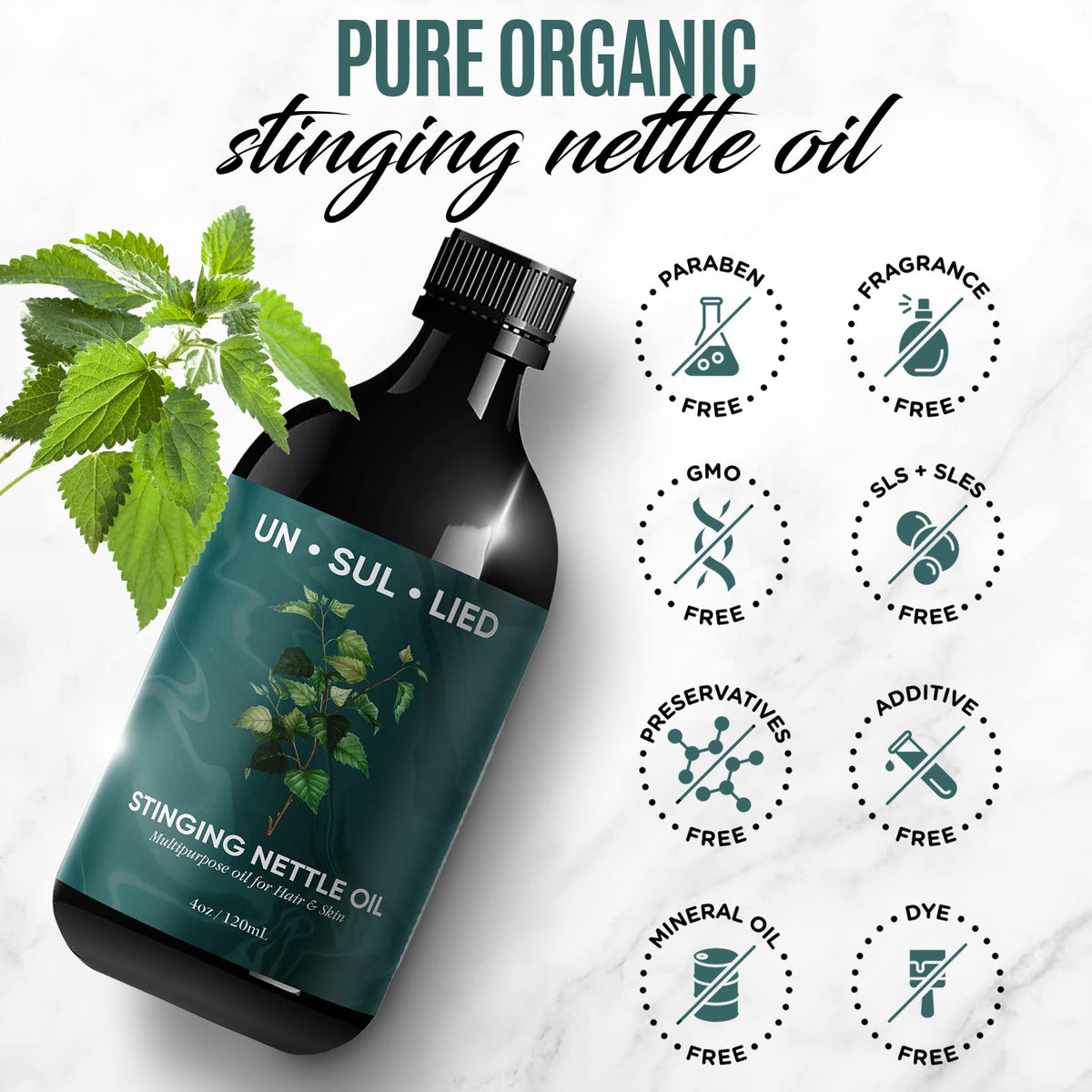 UN·SUL·LIED 120mL plant based multi purpose oil for face and body hydration