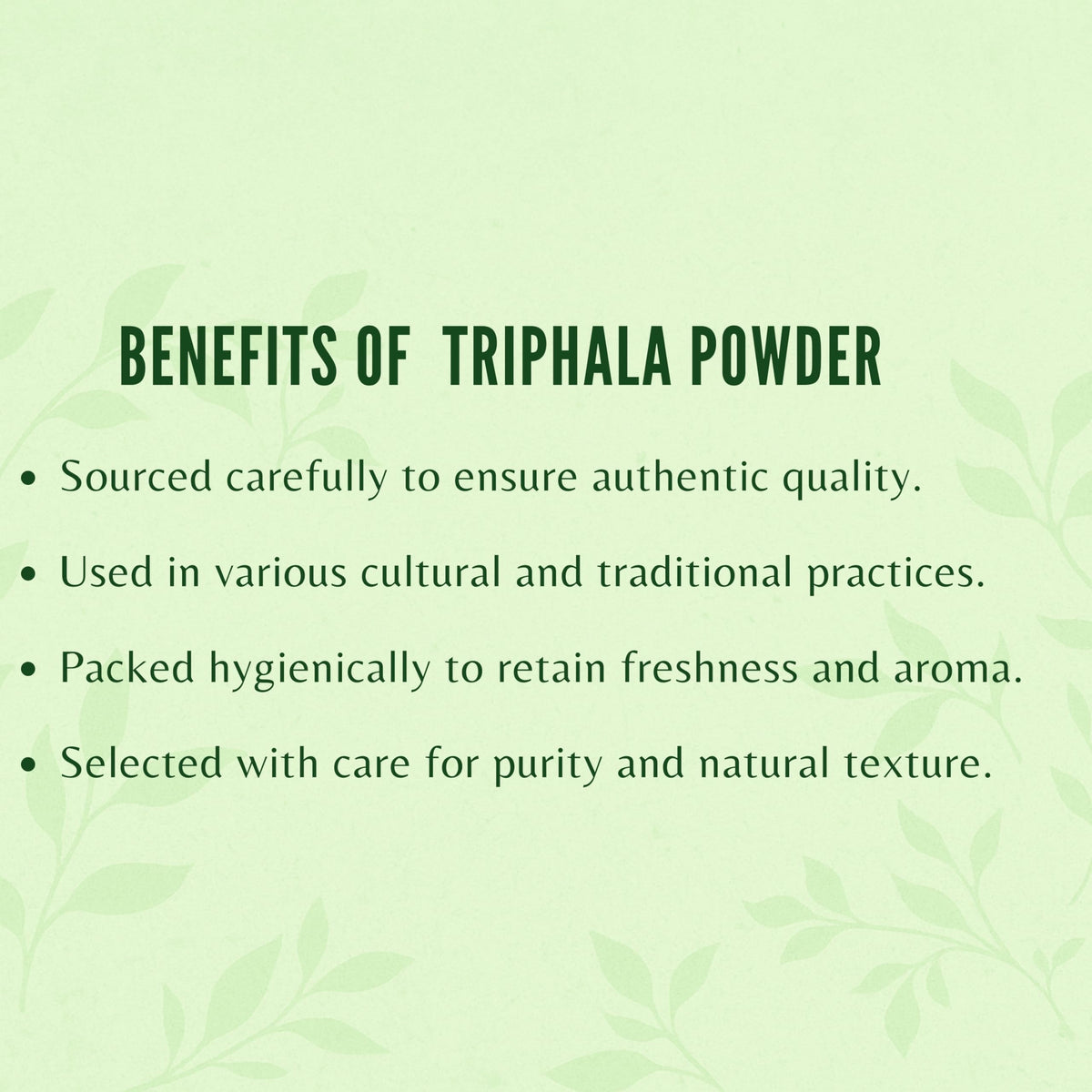 Natural vegan non GMO Triphala churna powder by Ayurvedashree brand.